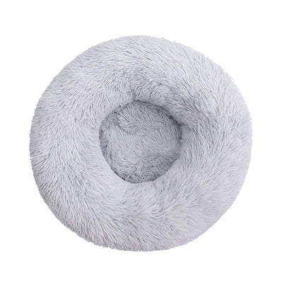 Plush Round Pet Bed for Dogs and Cats