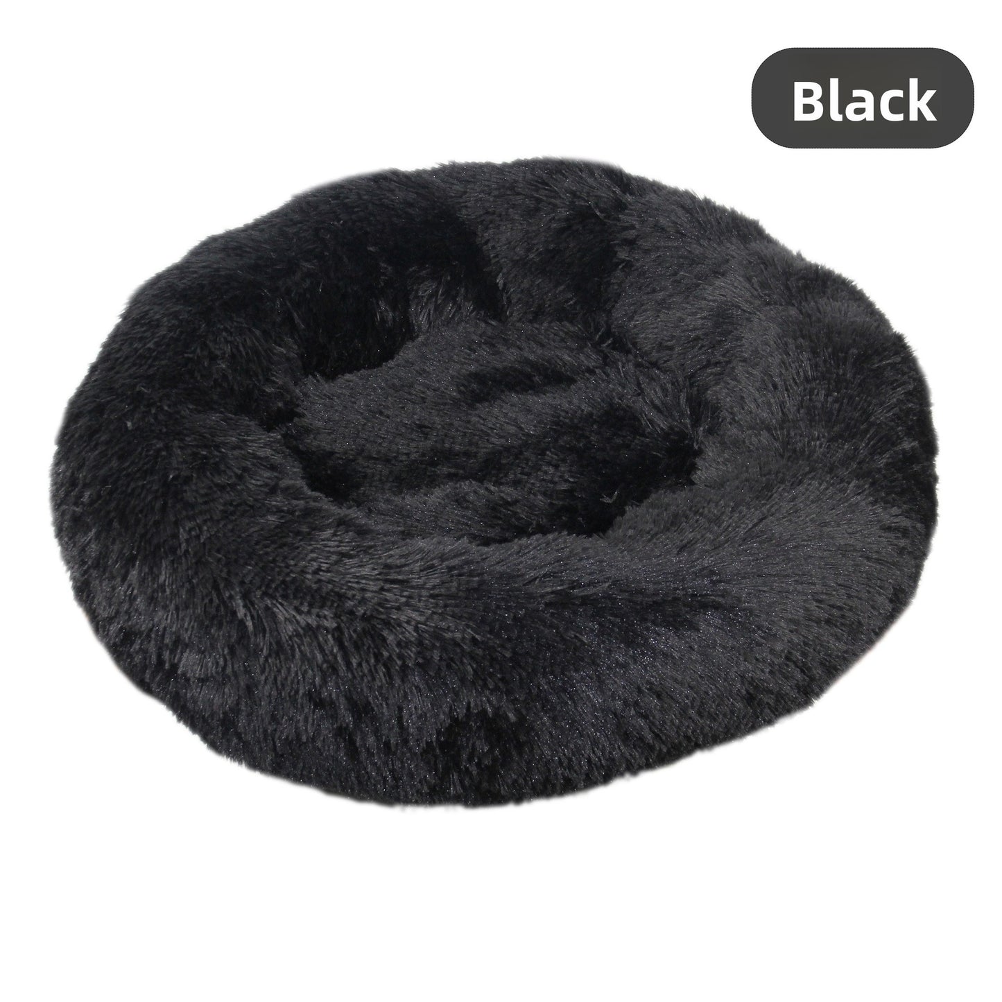 Plush Round Pet Bed for Dogs and Cats