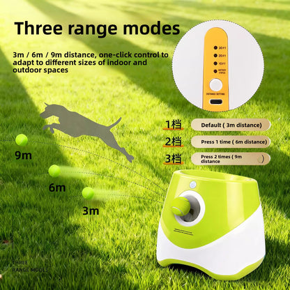 Automatic Pet Ball Launcher Toy with Tennis Balls